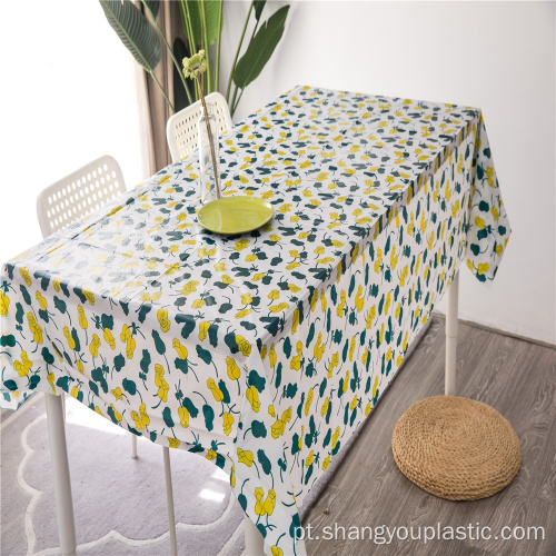 Tablecloth descartável da impressão de PEVA com parte traseira do flanela